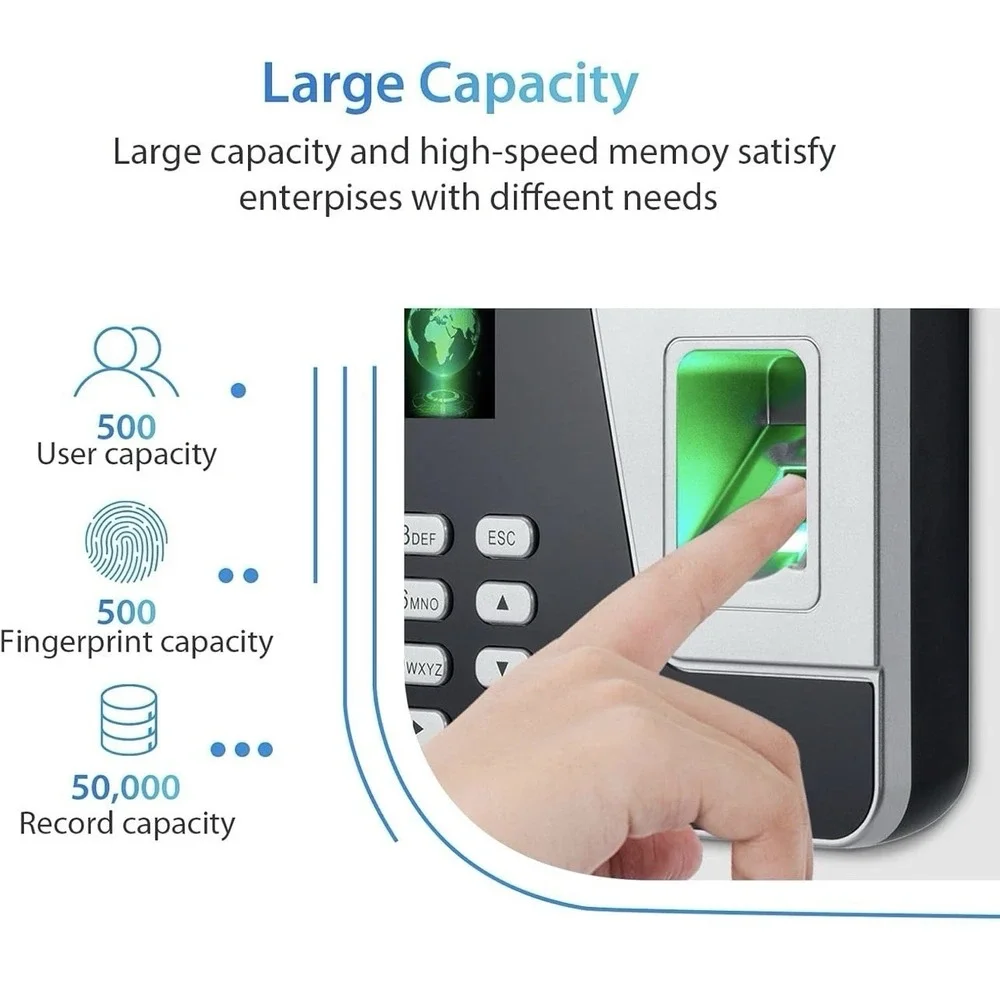 NGTeco Biometric Time Clock Fingerprint & PIN Standalone